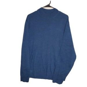 Kenneth Roberts Platinum Long Sleeve Pullover Size XL Blue 100% Merino Wool